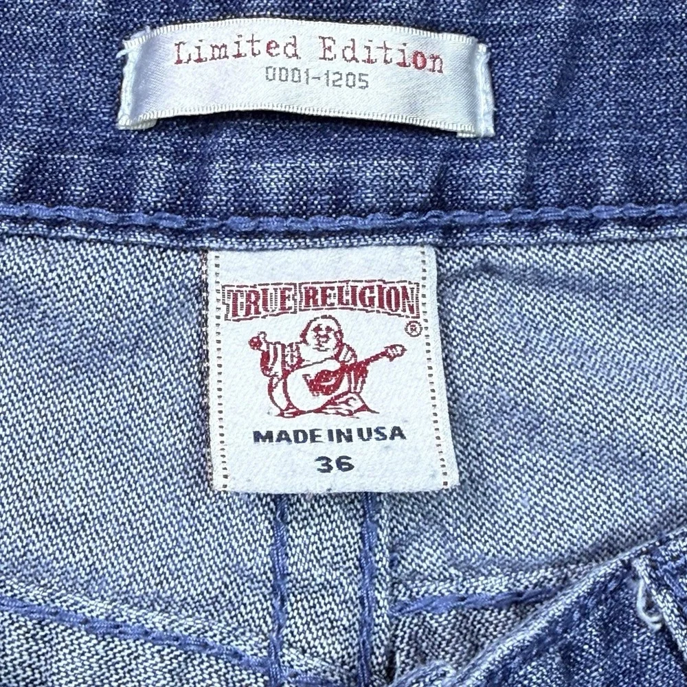 VINTAGE True Religion Jeans Mens 36x32 LIMITED EDITION Made In USA Stretch Denim